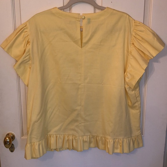 Collyn Raye Yellow Ruffled Top - Picture 2 of 5